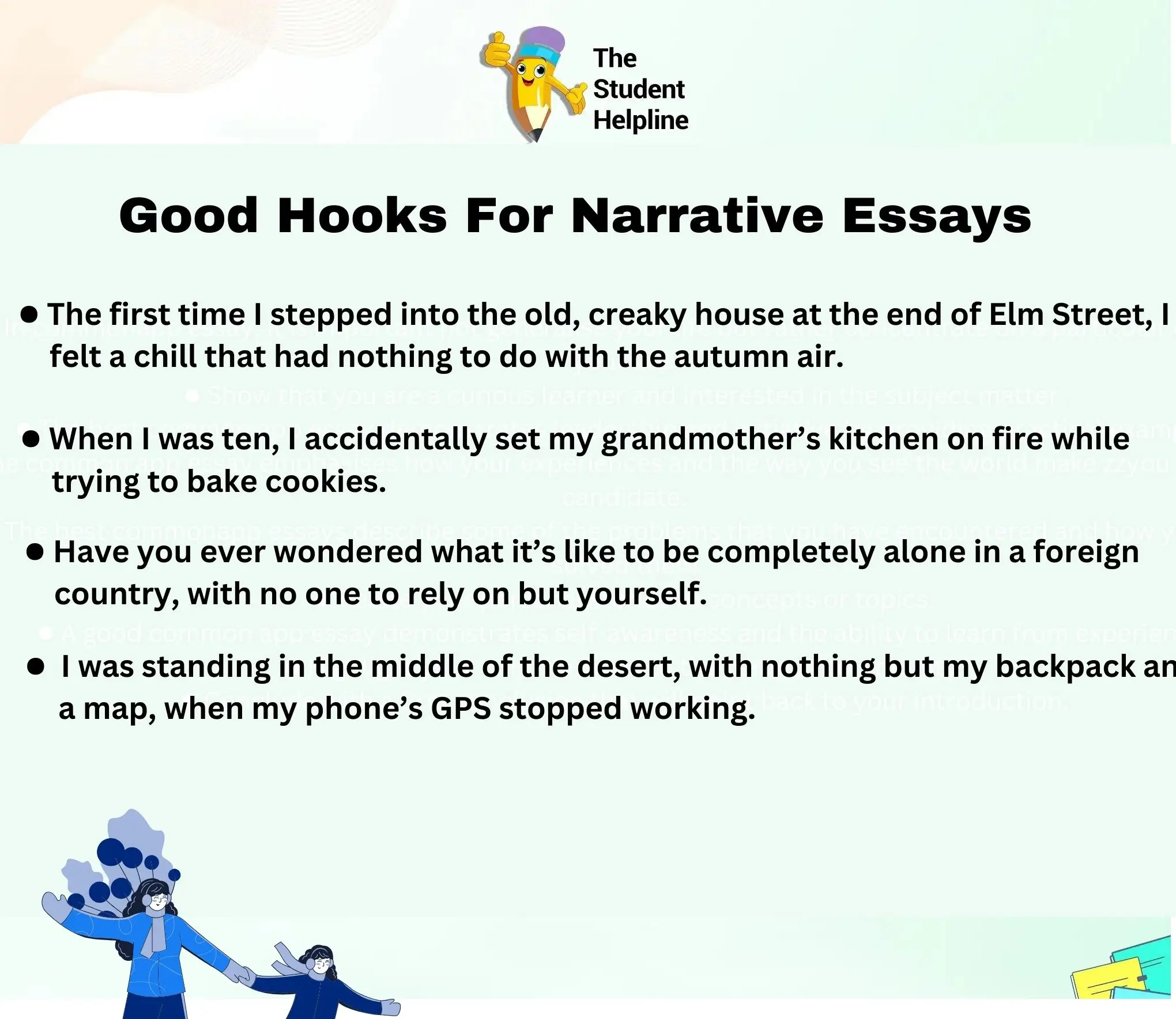 Good Hooks For Narrative Essays