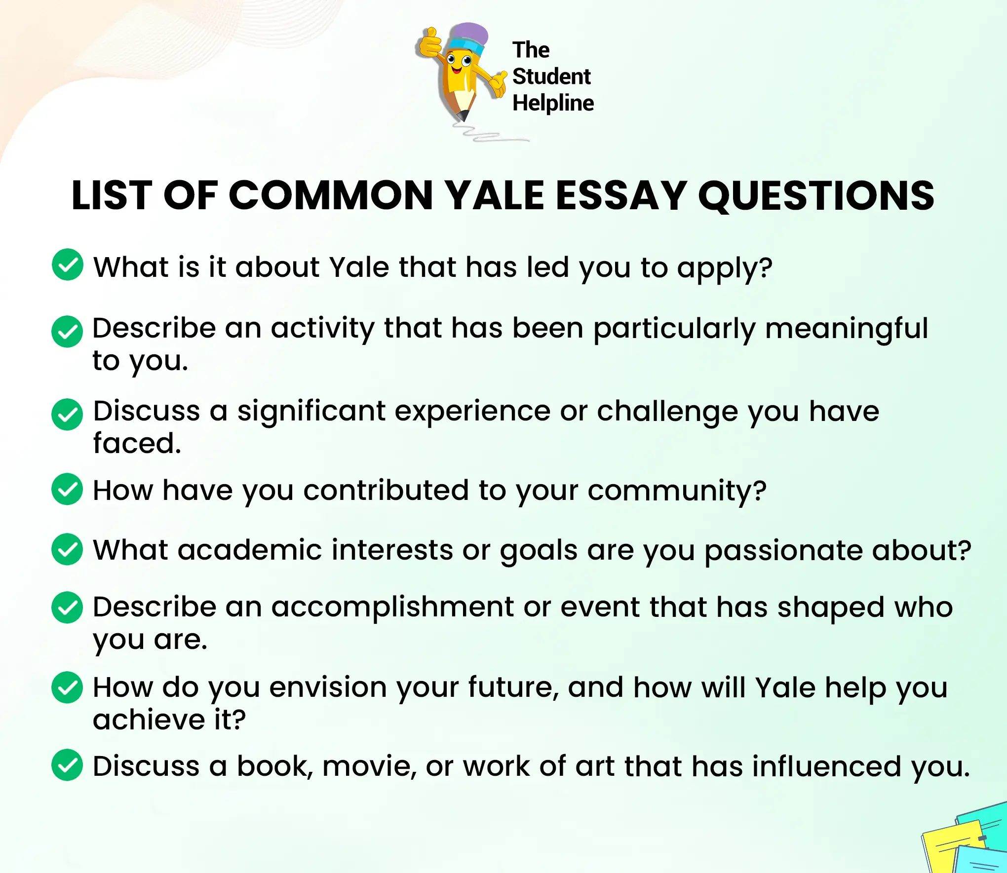 commom yale essay question