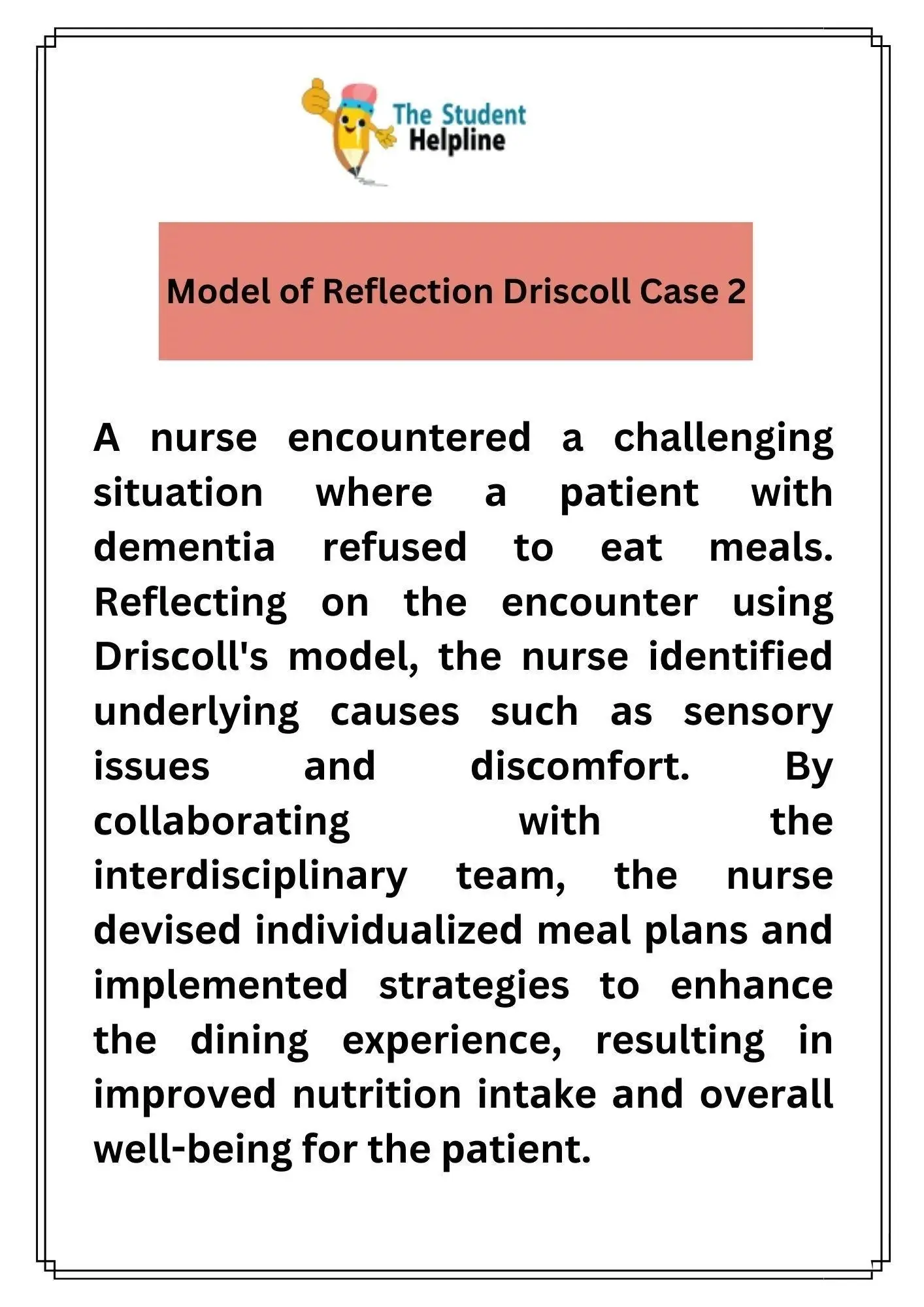 Reference Model of Reflection Driscoll Case 2