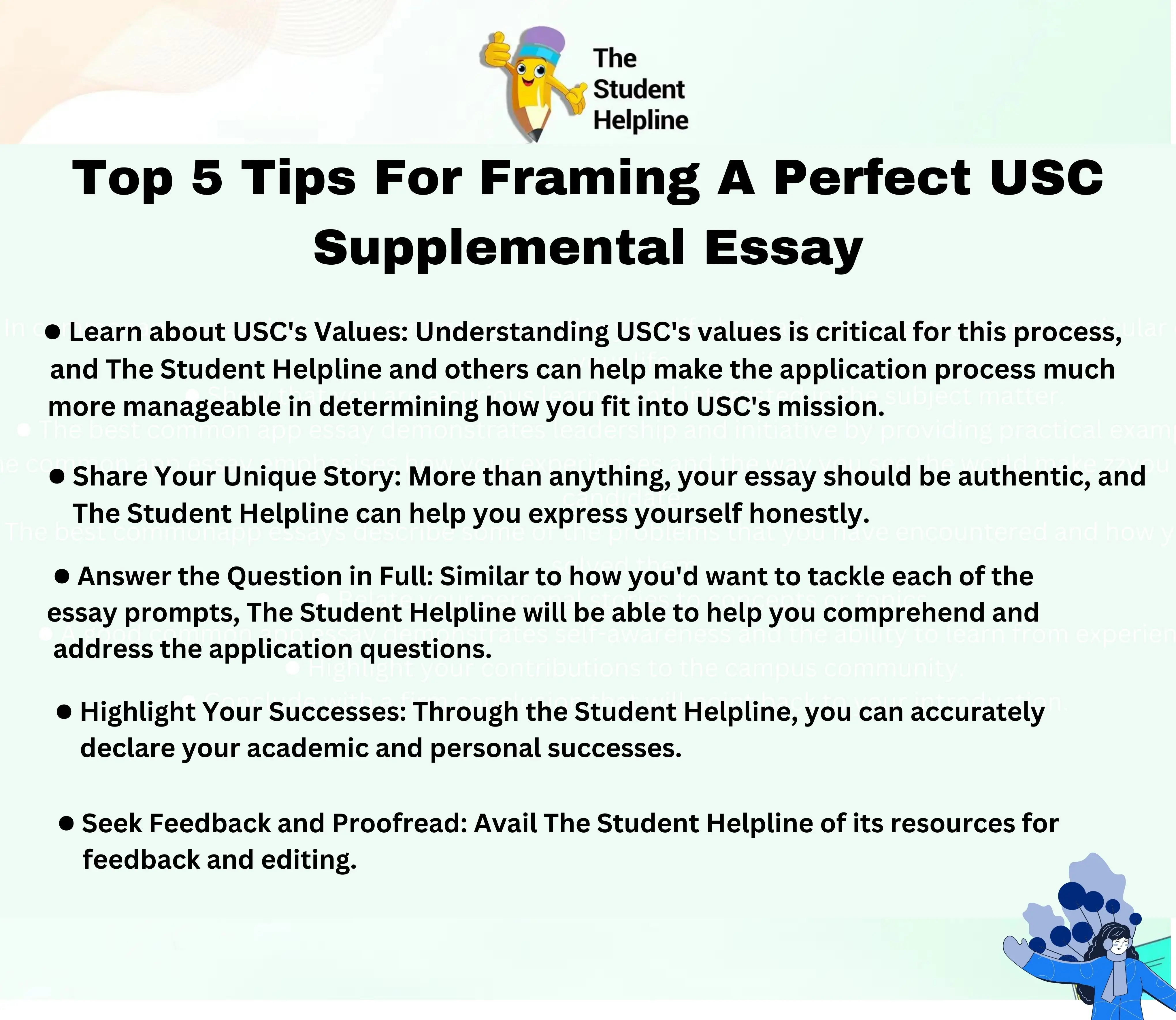 Tips For Framing A Perfect USC Supplemental Essay